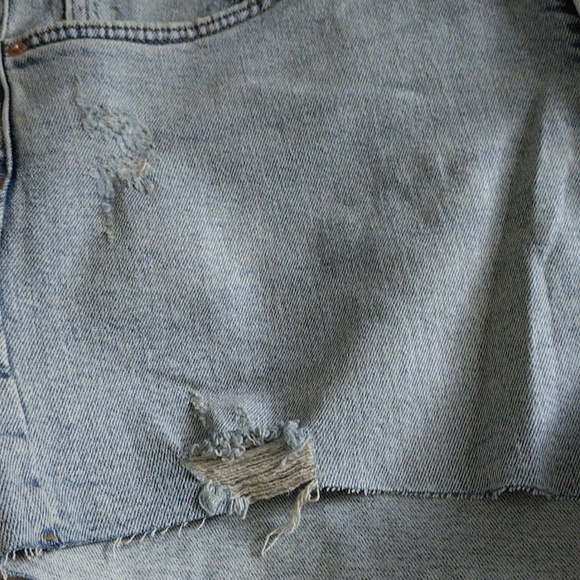 NWT Wild Fable Size 14 Super High Rise Curvy Distressed Button Fly Jean Shorts - Picture 14 of 15